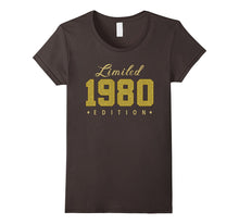 Born in 1980 Limited Edition Glitter Text Birthday Shirt