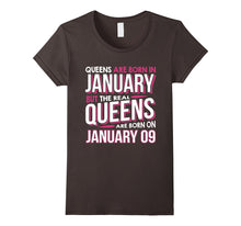Real Queens Are Born on January 9 T-Shirt 9th Birthday