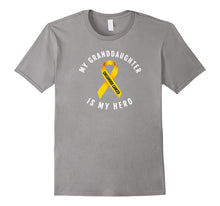My Granddaughter Is My Hero Childhood Cancer Ribbon T Shirt