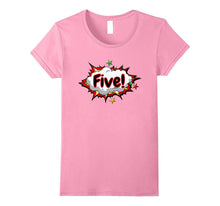 5th Birthday Age Five Comic Superhero Shirt
