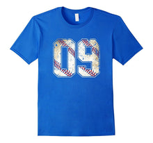 #09 Baseball Jersey Number 09 Retro Vintage T-Shirt