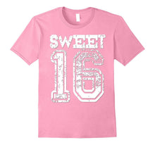 16th Birthday Shirt Gift Sweet Sixteen 16 Cracked Grunge