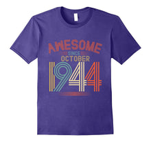Awesome Since October 1944 Funny T-Shirt 73rd Birthday Tee