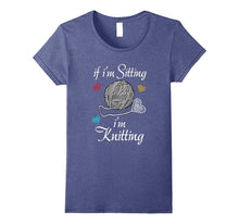 If I'm Sitting, I'm Knitting Needlework Lovers T-Shirt