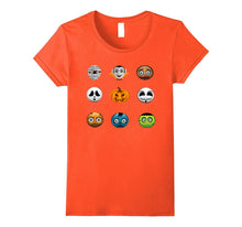 Halloween Emoji Tshirt Funny Pumpkin, Ghost, Skeleton Shirt