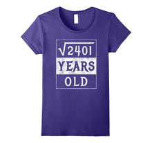 49th Birthday Gift Square Root 49 Yr Years Old Funny Shirt