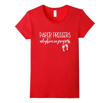 Adoption in Progress Shirt Paper Preggers Baby Feet Mom Dad