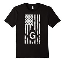 Men's God and Country Freemasonry Masonic T-Shirt US Flag G