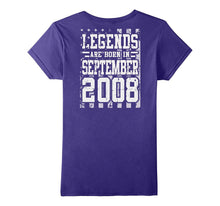 Legends Born in SEPTEMBER 2008 Gift 9 Years Old Backside