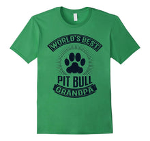 Mens World's Best Pit Bull Grandpa T-Shirt