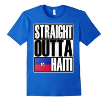 Storecastle Straight Outta Haiti Funny Gift Flag T-Shirt