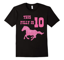 Kids 10th Birthday Horse Bling Shirt for 10 Year Old Girls