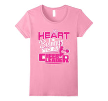 My Heart Belongs to a Cheerleader Cheerleading Gift Tshirt