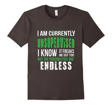 Currently Unsupervised Shirt Funny Sarcastic Humor Adult Tee