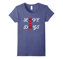 Love Dogs Paw Print Heart T-Shirt