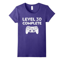 Level 30 Complete T-Shirt Video Gamer 30th Birthday Gift