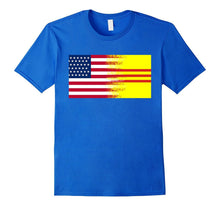 American Vietnamese Flags Printed Graphic T-Shirt