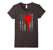 Baseball Pitcher Flag T-Shirt - Pitcher on American Flag Tee
