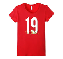 19th Birthday Shirt Gift Gold Teen Bestie Nineteen 19