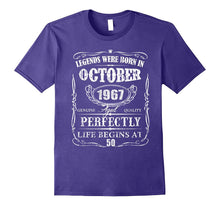 Legends Were Born in October 1967-50th Birthday Gift Shirt