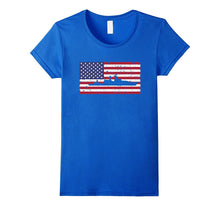 American Flag Naval Ship T-Shirt Patriotic Unisex Top Tee