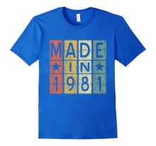 36th Birthday Gift Vintage 1981 T-Shirt Made in Men & Women