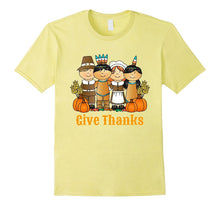 Give Thanks Pilgrim Indian Pumpkin Thanksgiving Shirt