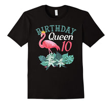 10th Birthday Queen Pink Flamingo Fancy Birthday T-Shirts