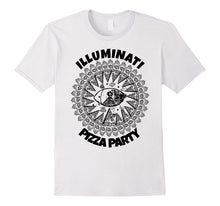Illuminati Pizza Party Cool Conspiracy Theory Tee Shirt