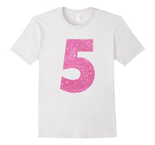 Kids 5th Birthday Bling Gift T-Shirt for 5 Year Old Girls