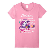 October Woman the Soul of a Mermaid Shirt Best Birthday Gift