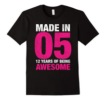 Birthday Shirt for Girls Made in 05 T-Shirt 12 Yrs Old Gift