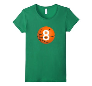 "#8 Birthday Basketball" Birthday T Shirt