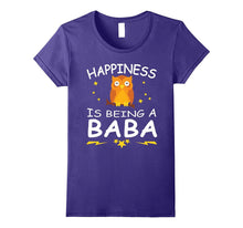 Happiness Is Being a Baba With Owl Funny T-Shirt Gift