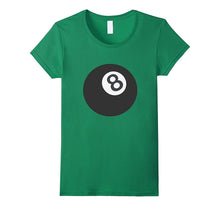 8 Ball Emoji T-Shirt Magic Eight Billiards Pool Cue Black
