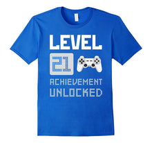 21st Birthday Gift Level 21 Achievement Unlocked Shirt Geeks