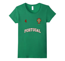 Portugal Shirt Number 4 (+BACK) Soccer Team Sports Tee Flag