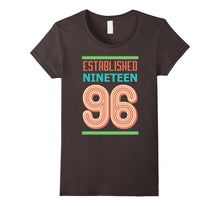 21st Birthday Gift Shirt Established 1996 21 Year Old Tshirt
