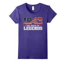 Birthday Gift for 74 Years Old 1943 T Shirt American Flag
