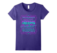 November Girl With Tattoos Pretty Eyes Thick Thighs T-Shirt