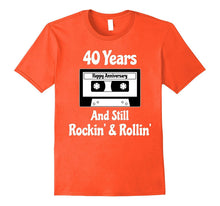 40th Wedding Anniversary Gift 40 Years T-Shirt Cassette Tape