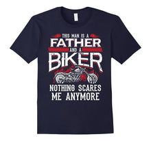 Biker Dad Shirt Funny Fathers Day Motorcycle Nothing Scares
