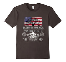 BASED IN AMERICA VIKING ROOTS T-Shirt USA Flag Gift