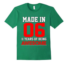 11th Birthday Gift T-Shirt Made in 2006 Awesome 11 Years Old
