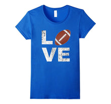LOVE Football Player Fan Parent Distressed Game Day Shirt
