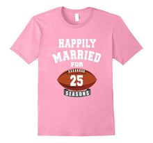 25th Wedding Anniversary T-Shirt Football Couple Gift Shirt