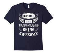 18th Birthday Shirts Gifts Age 18 Years Old October 1999 Tee