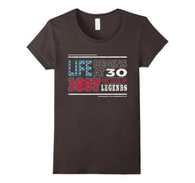 30th Birthday T-Shirt Born in 1987 Life Begins at 30