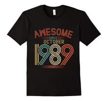 Awesome Since October 1989 Funny T-Shirt 28th Birthday Tee