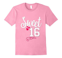 16th Birthday Shirt Gift Sweet Sixteen 16 Script Varsity